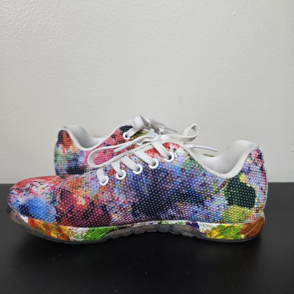 NOBULL Shoes Womens Size 8.5 Multi Color Pride All Over Print Gym Training - Picture 6 of 9